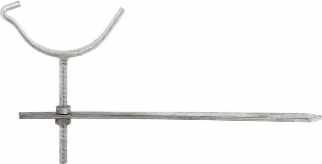 Hargreaves Premier Cast Iron Beaded Half Round Gutter Rise and Fall Bracket, 115mm, Galvanised Silver