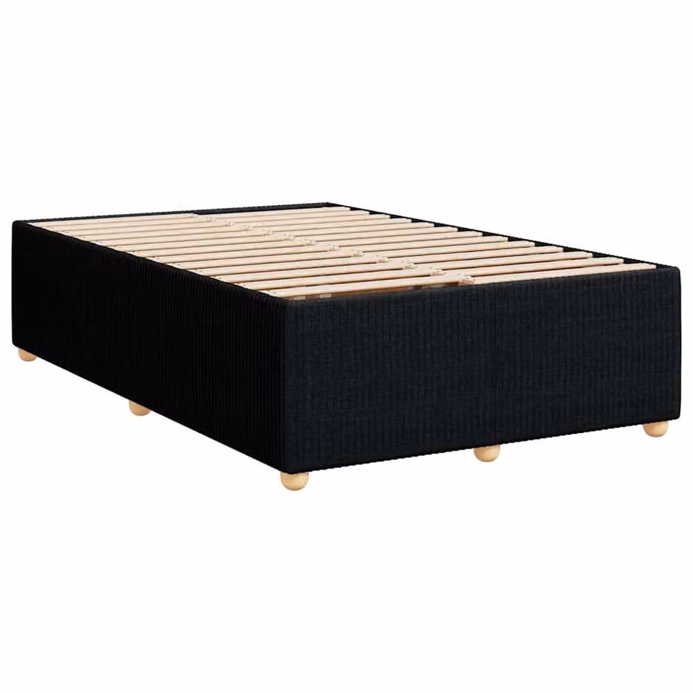Berkfield Home Modern Upholstered Fabric Bed Frame, Black, W: 140 cm x L: 200 cm – 3