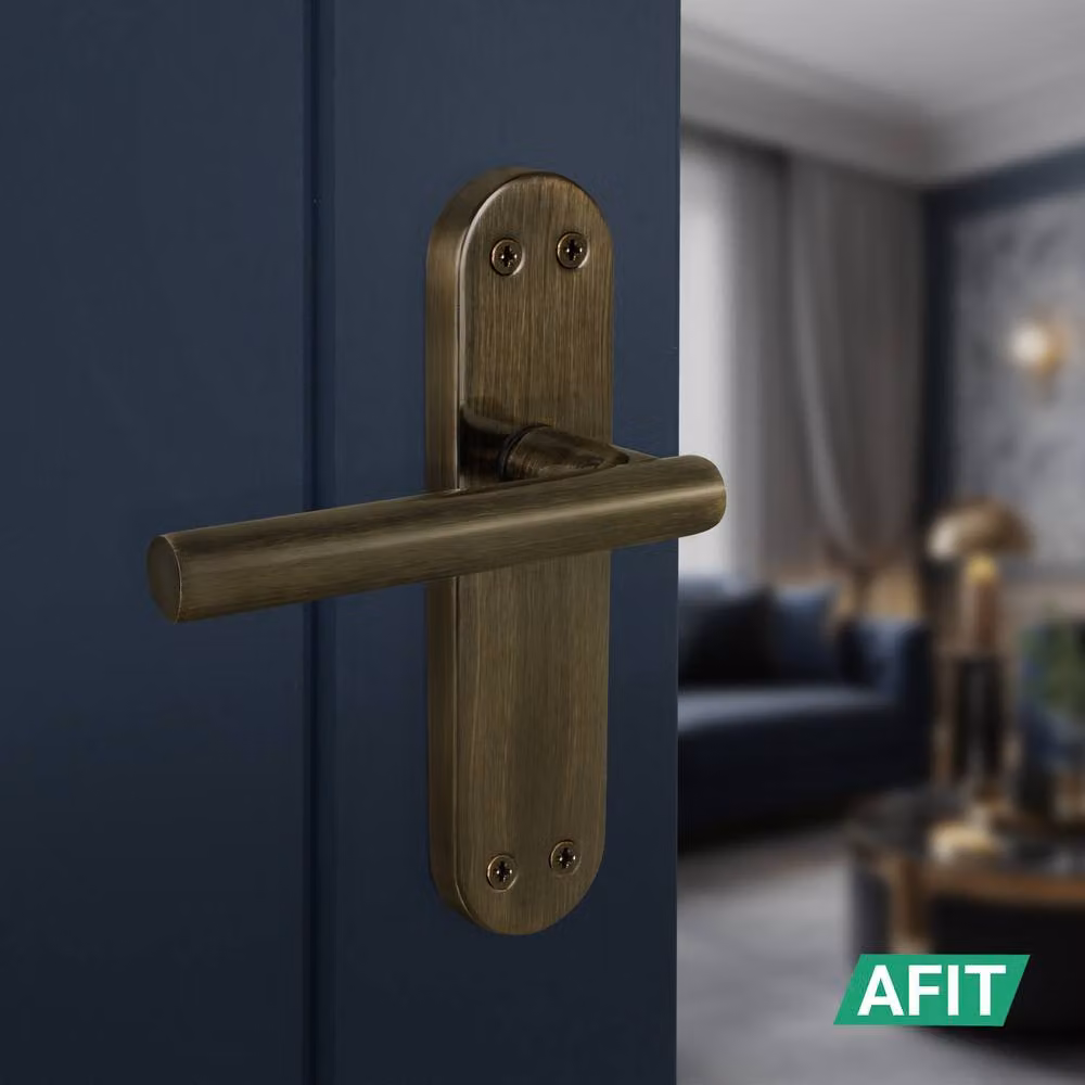 AFIT T-Bar Antique Brass Latch Backplate Handles and Hinges in Bronze, 6 Pairs, 150 x 150 mm – 5