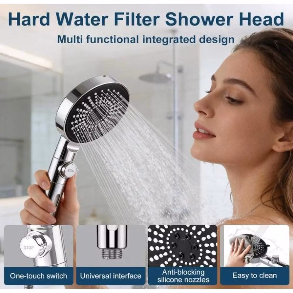 PAWNORA Round Chrome Silver Bathroom Shower Head – 2
