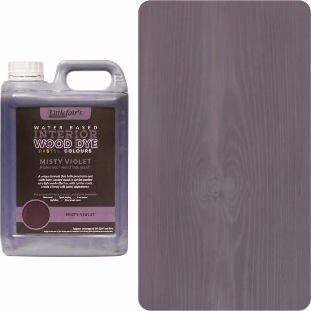 Littlefairs Indoor Wood Stain in Misty Violet Purple, 18000l