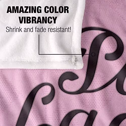 Trevco Pink and White Silky Touch Super Soft Fleece Throw Blanket W/D/H: 152 x 127 cm – 2