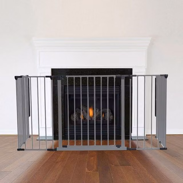 Safetots Multi Panel Fire Surround in Grey, W: 105 cm, D: 49 cm, H: 70 cm