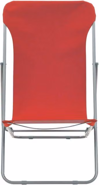 Berkfield Home Durable Folding Beach Chairs, 2 Pack, Red Steel and Oxford Fabric – 1