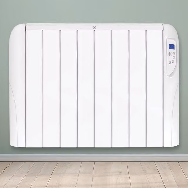 Futura White Electric Wall Mounted Convector Panel Heater with 24hr Timer, Digital Thermostat and Frost Protection