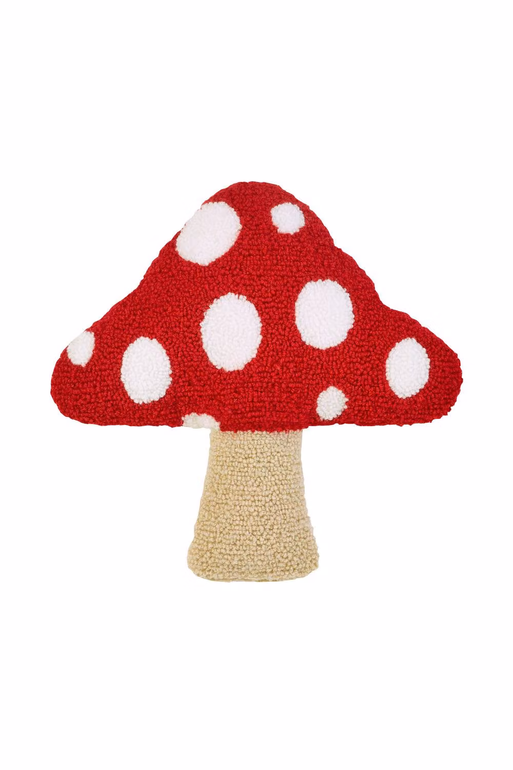 Catherine Lansfield Woodland Crochet Mushroom 3D Shaped Cushion in Red – 3