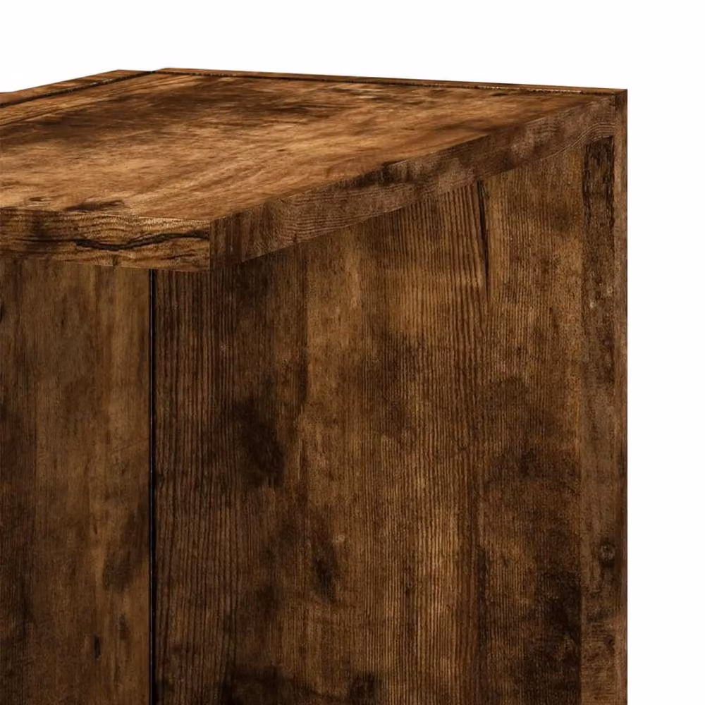 Berkfield Home Wall Mounted Corner Shelf in Smoked Oak Brown, W/D/H: 36.5 x 36.5 x 140 cm – 3