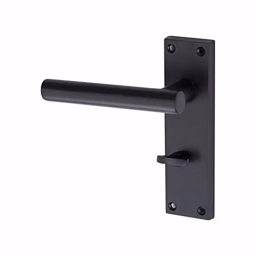 Golden Grace Straight T-Bar Backplate Door Handle Set in Matt Black – 2