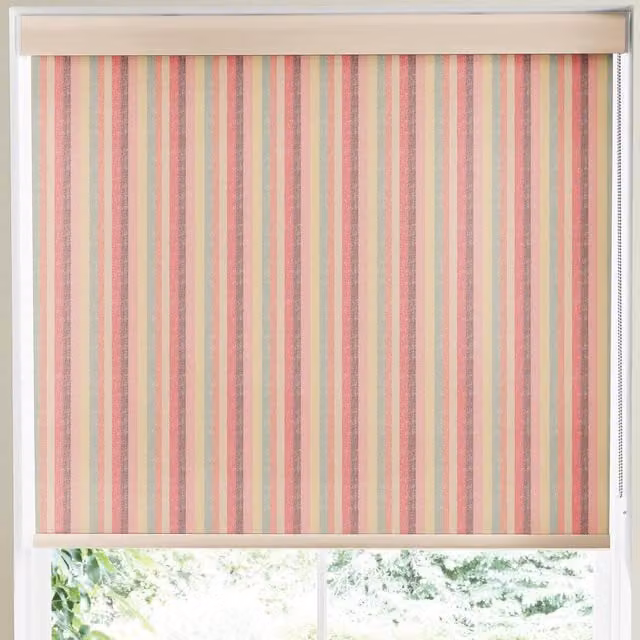 Cath Kidston Multi-colour Textured Stripe Made to Measure Polyester Roller Blind