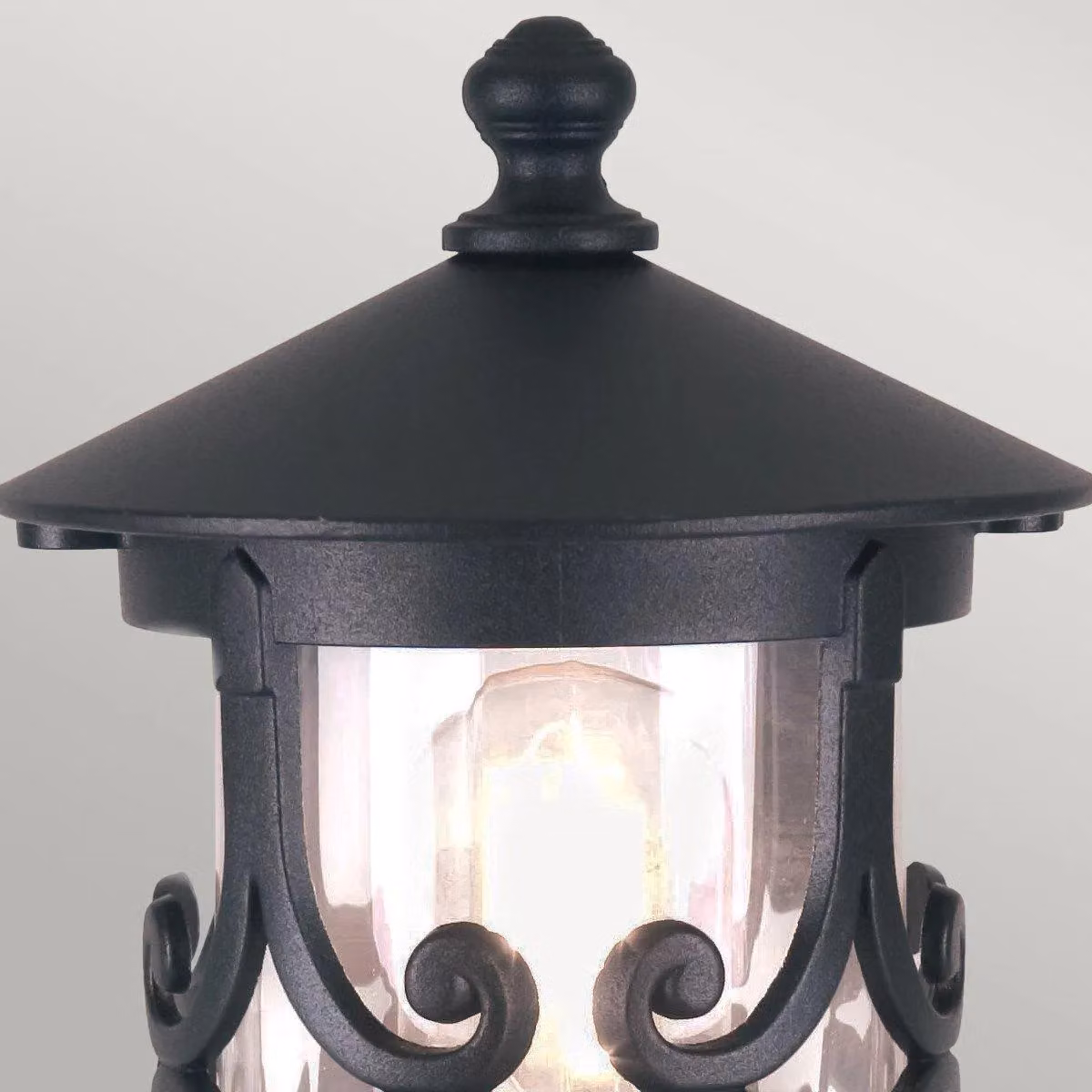 Netlighting Hereford Black Metal Outdoor Pedestal Lantern with E27 Socket – 2