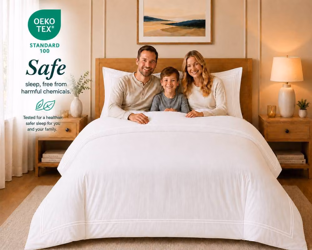 Pamposh 800 Thread Count Egyptian Cotton Mako Satin Reversible Duvet Cover Set, White, W/H: 180 x 200 cm – 3