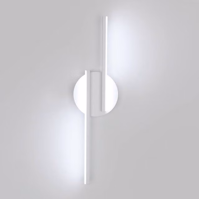 Pheashine Modern White LED Wall Light, 16W 6500K Cool White, 44 cm Aluminium Sconce