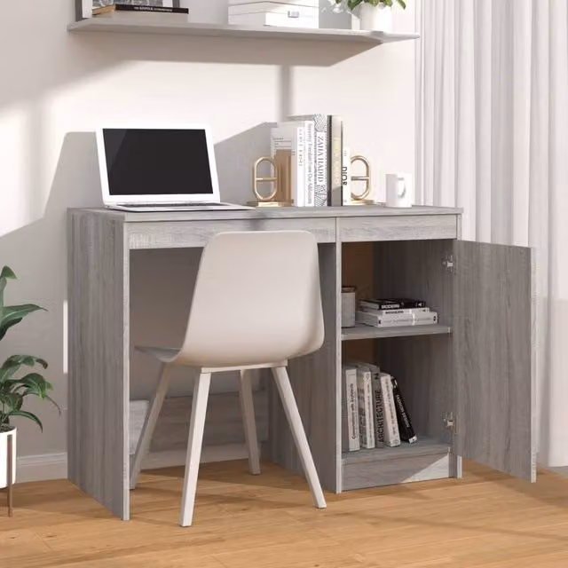 Berkfield Home Elegant Writing Desk in Grey Sonoma, W/D/H: 100 x 50 x 76 cm – 1