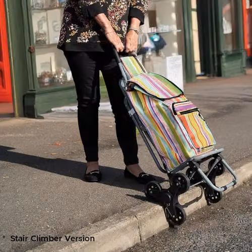 Lifemax Stair-Climber Leisure Shopping Trolley with Seat, Multicolour – 4