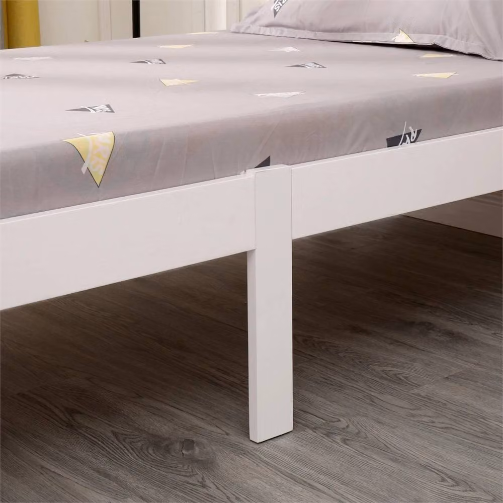 SPETLEK Shaker Style Single Bed White Lacquered Solid Pine Wood Frame, W/D/H: 90 x 190 cm – 3