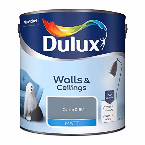 Dulux Matt Emulsion Dispersion Paint, Blue, 2.5 l – 2