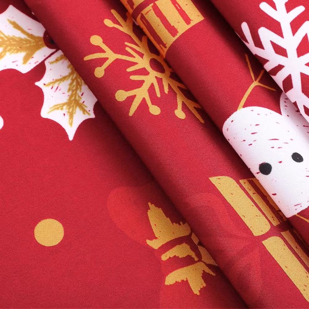 London Boutique Red Waterproof Christmas Tablecloth, Polyester, W/D/H: 137.16 x 137.16 x 1 cm – 4