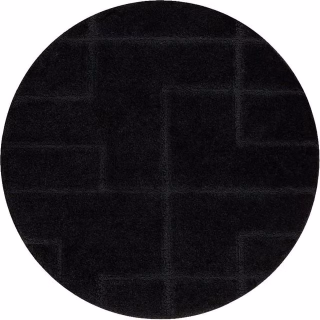 RugsX Black Round Bath Mat, Diameter: 100 cm