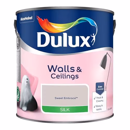 Dulux Silk Emulsion Paint in Pink, 2.5l – 2