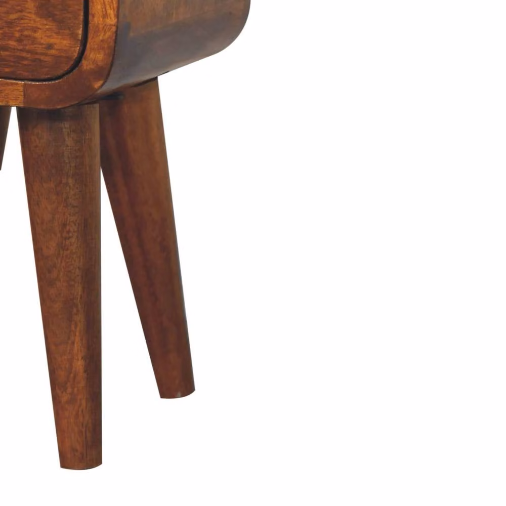 Wyld Haus Cagliari Small 2 Drawer Bedside Table in Brown Mango Wood, W/D/H: 40 x 20 x 40 cm – 6