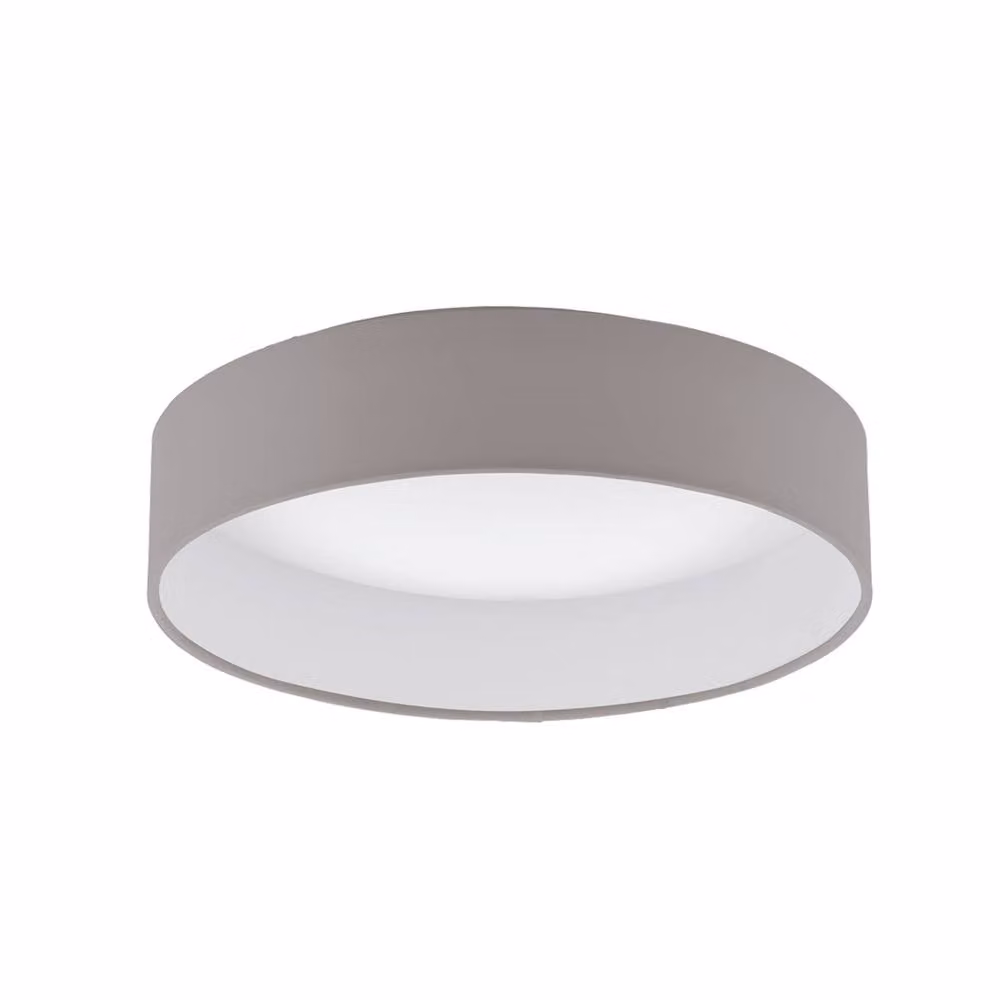 Eglo PALOMARO LED Ceiling Light with Beige Fabric Shade, Warm White 3000K – 2