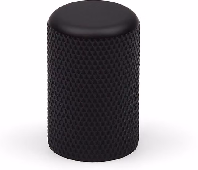 Handle & Home Matt Black Knurled Cylinder Cupboard or Drawer Knob