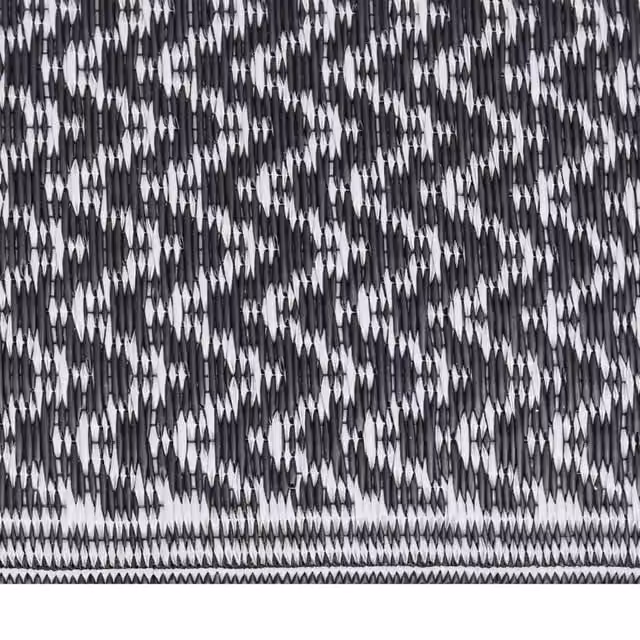 Berkfield Home Black Outdoor Polypropylene Rectangular Garden Rug W: 140 cm, D: 200 cm