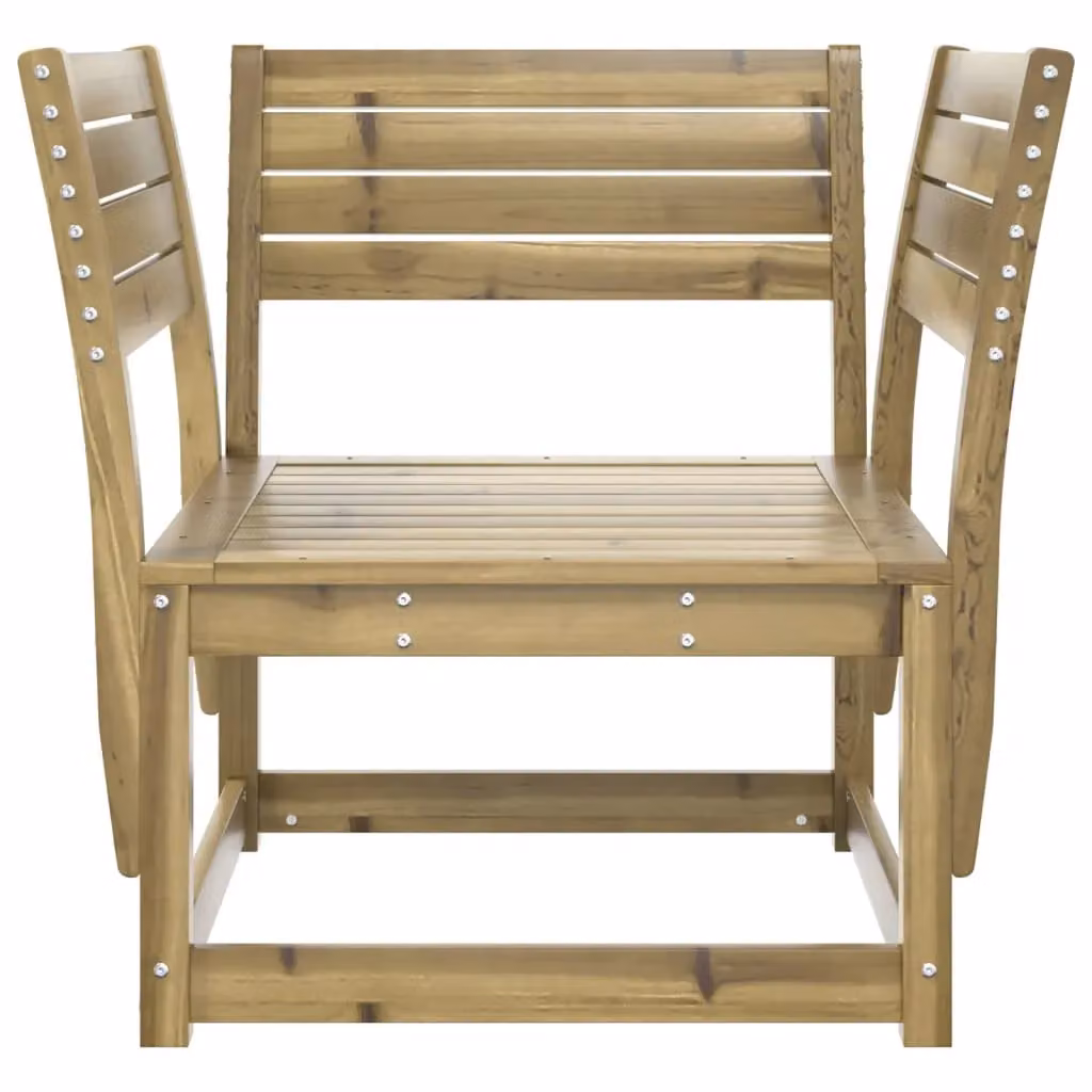 Berkfield Home Rustic Brown Impregnated Pine Wood Garden Chair – 2