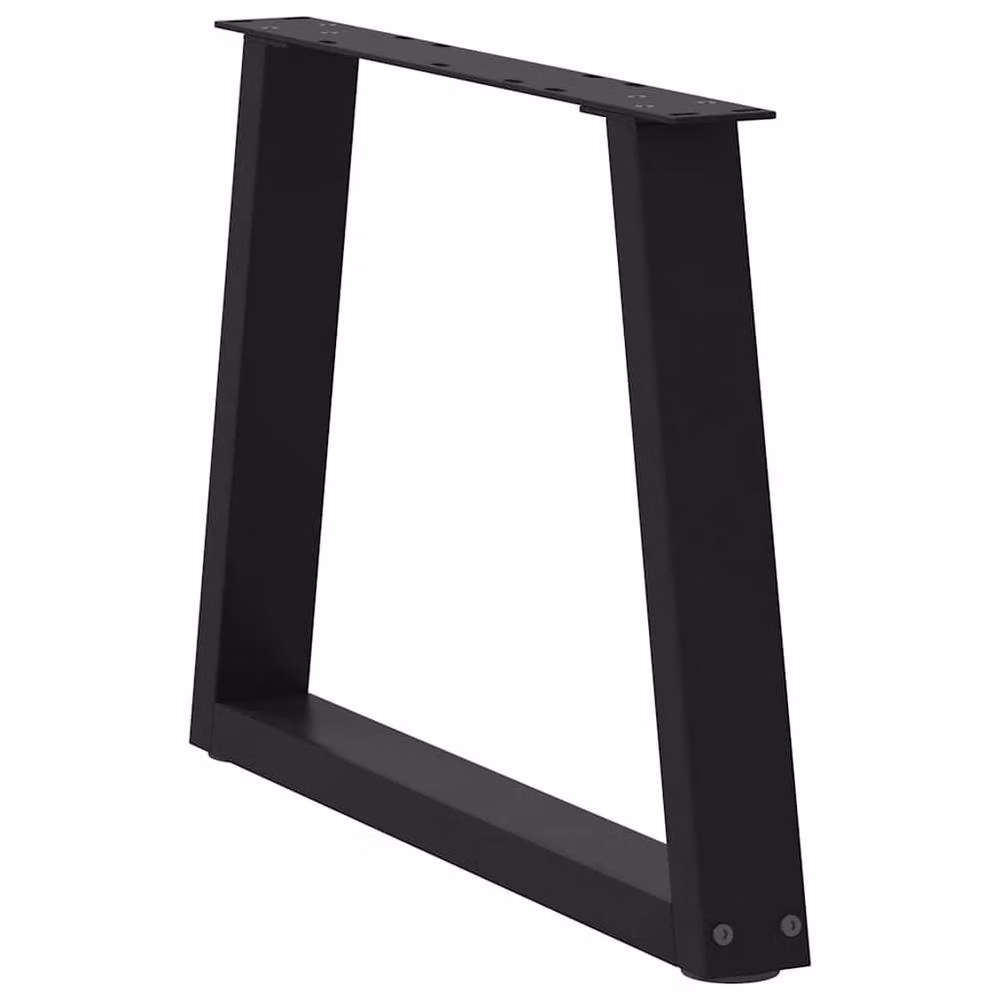 Berkfield Home Modern V-Shape Dining Table Legs, 2 Pieces, Black Steel, H: 70 cm, W: 42-43.3 cm – 2