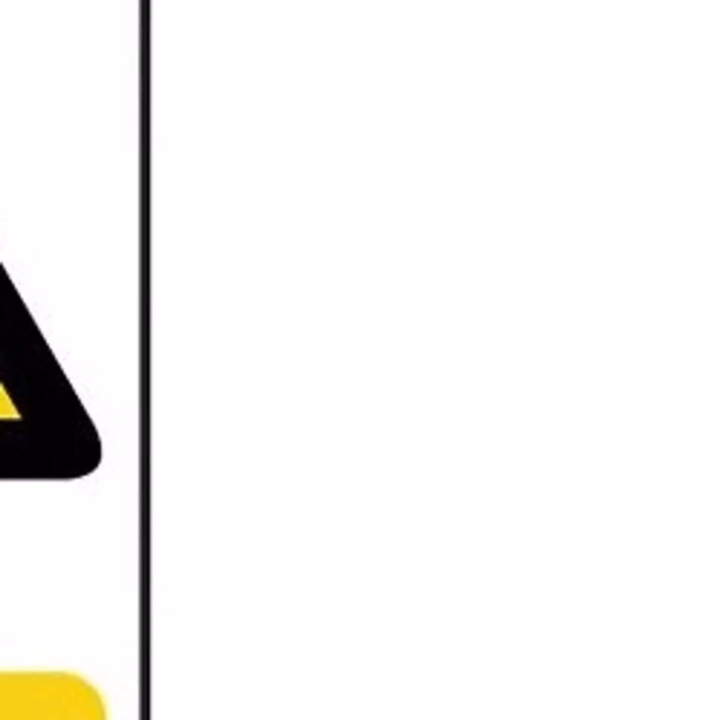 Scan Danger Fragile Roof Multicolour PVC Sign W: 20 cm, H: 30 cm – 2