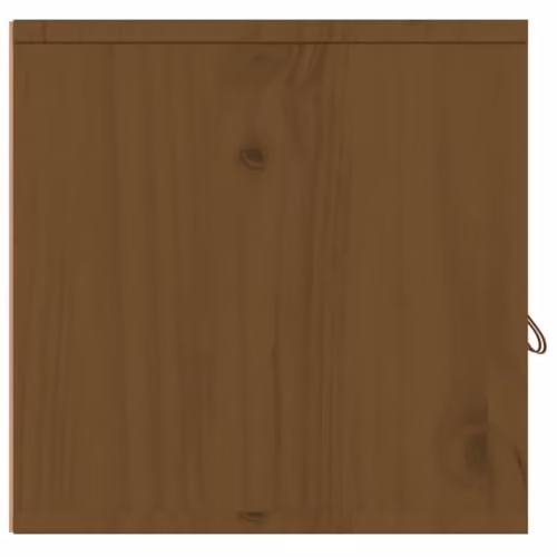 vidaXL Set of 2 Wall-Mounted Pine Wood Cabinets in Brown, W: 60 cm, D: 30 cm, H: 30 cm – 3