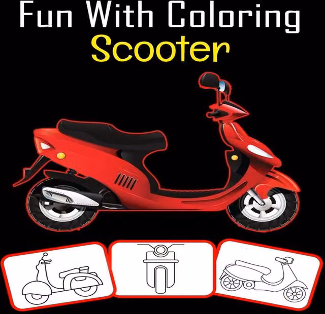 Rose Press House Fun with Colouring Scooter Multicolour and Red Paper Activity Book
