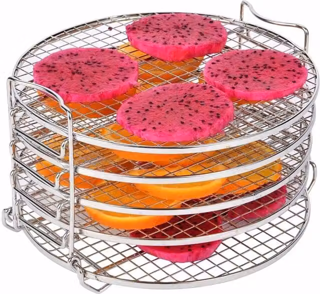 Nordara 5 Layer Stainless Steel Air Fryer Grill and Dehydrator Rack in Silver – 1