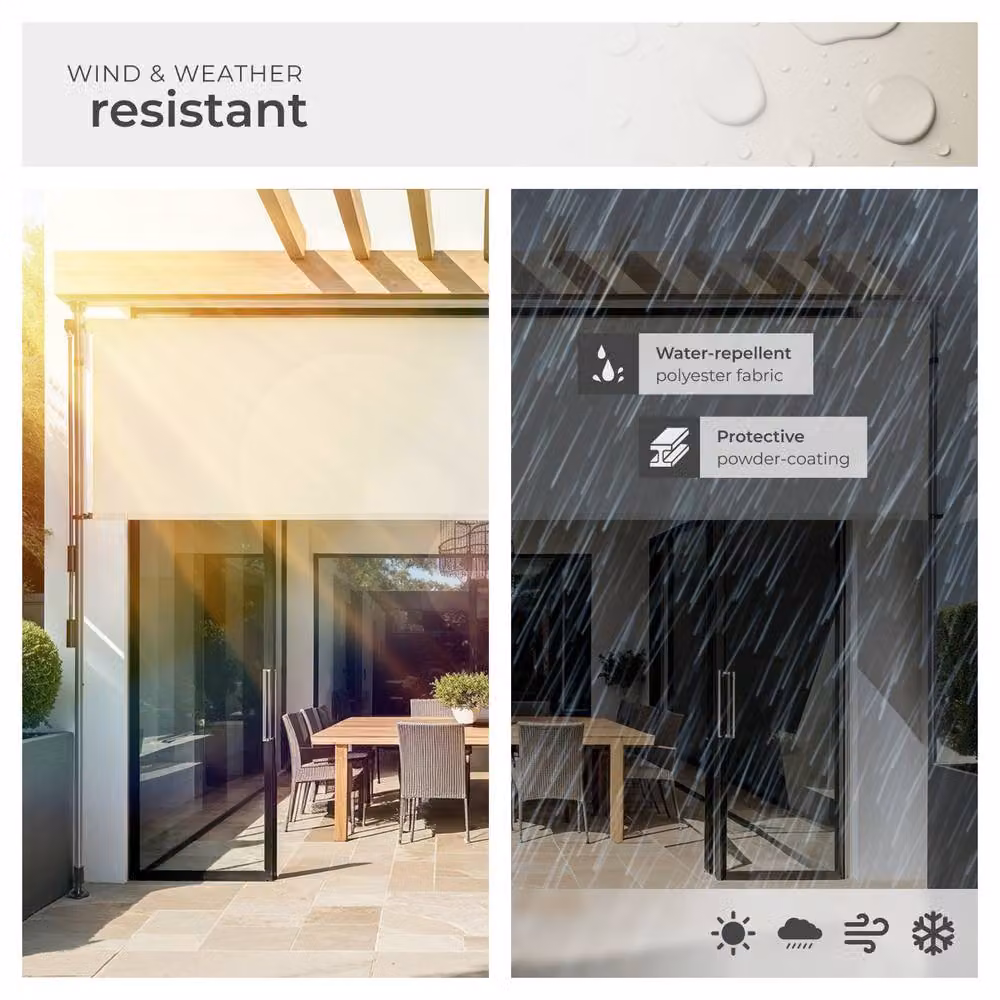 tectake Taija Retractable Awning in Beige, W/D/H: 200 x 310 cm – 3