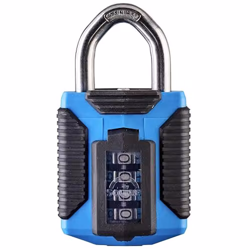 Squire CP50 Heavy Duty 4 Wheel Combination Padlock in Blue
