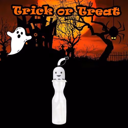 VFM e-Store Halloween Pumpkin Bottle, White, 500ml – 5