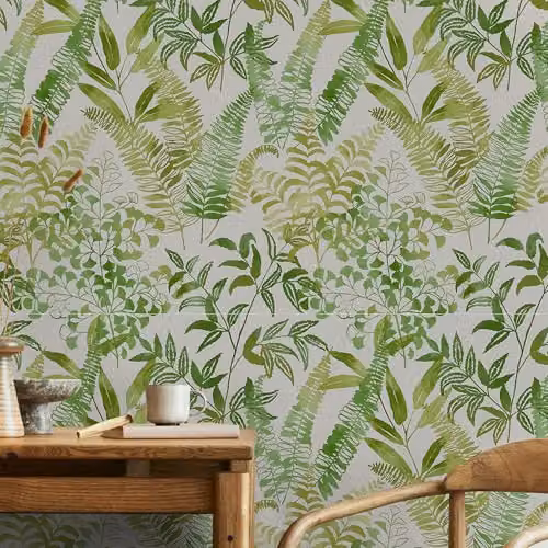 Graham & Brown Superfresco Easy Botanical Floral Wallpaper in Green and Blue, W: 52 cm x L: 10 m – 2