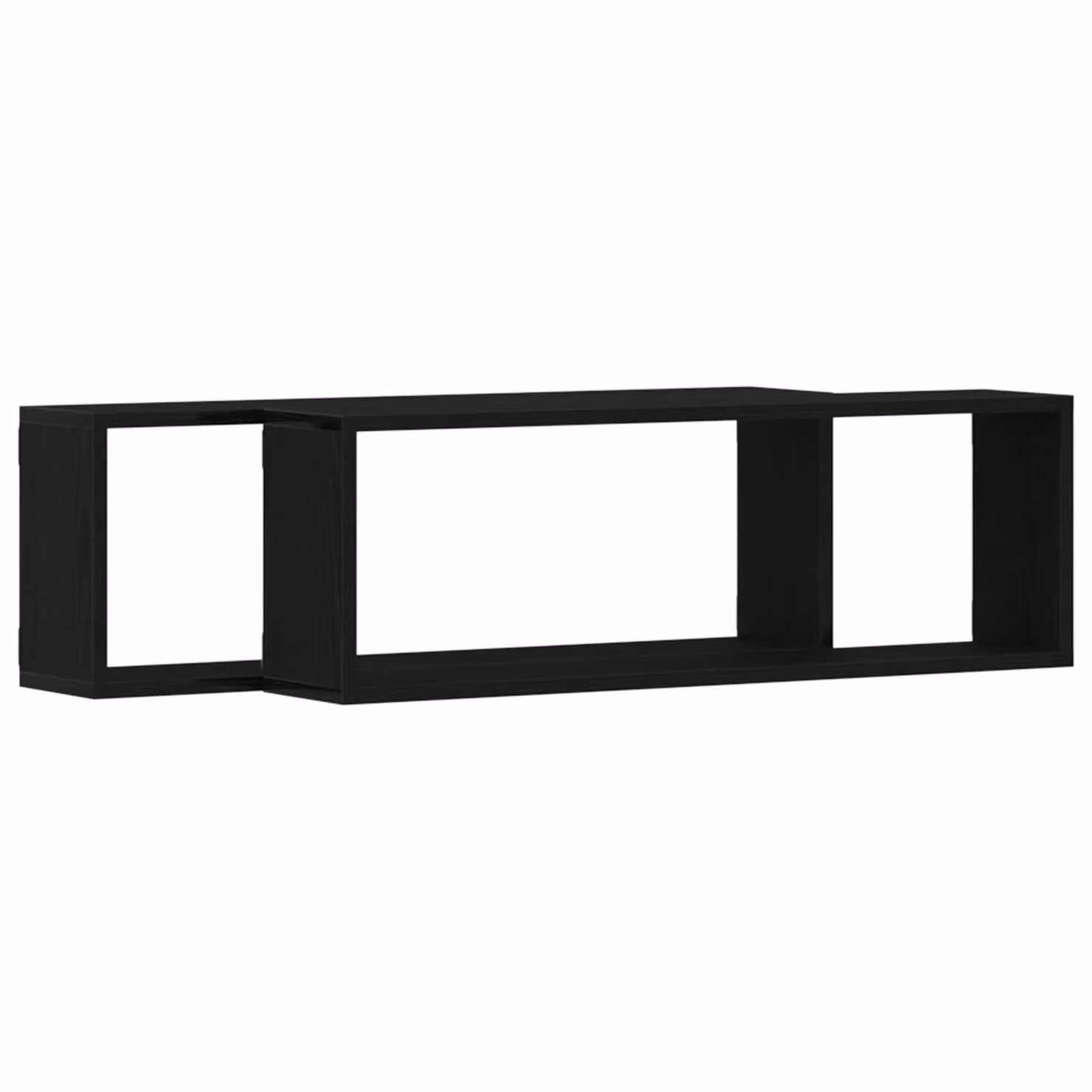 Berkfield Home Wall Shelves, Set of 2, Black Oak, W: 80 cm, D: 26 cm, H: 15 cm – 3
