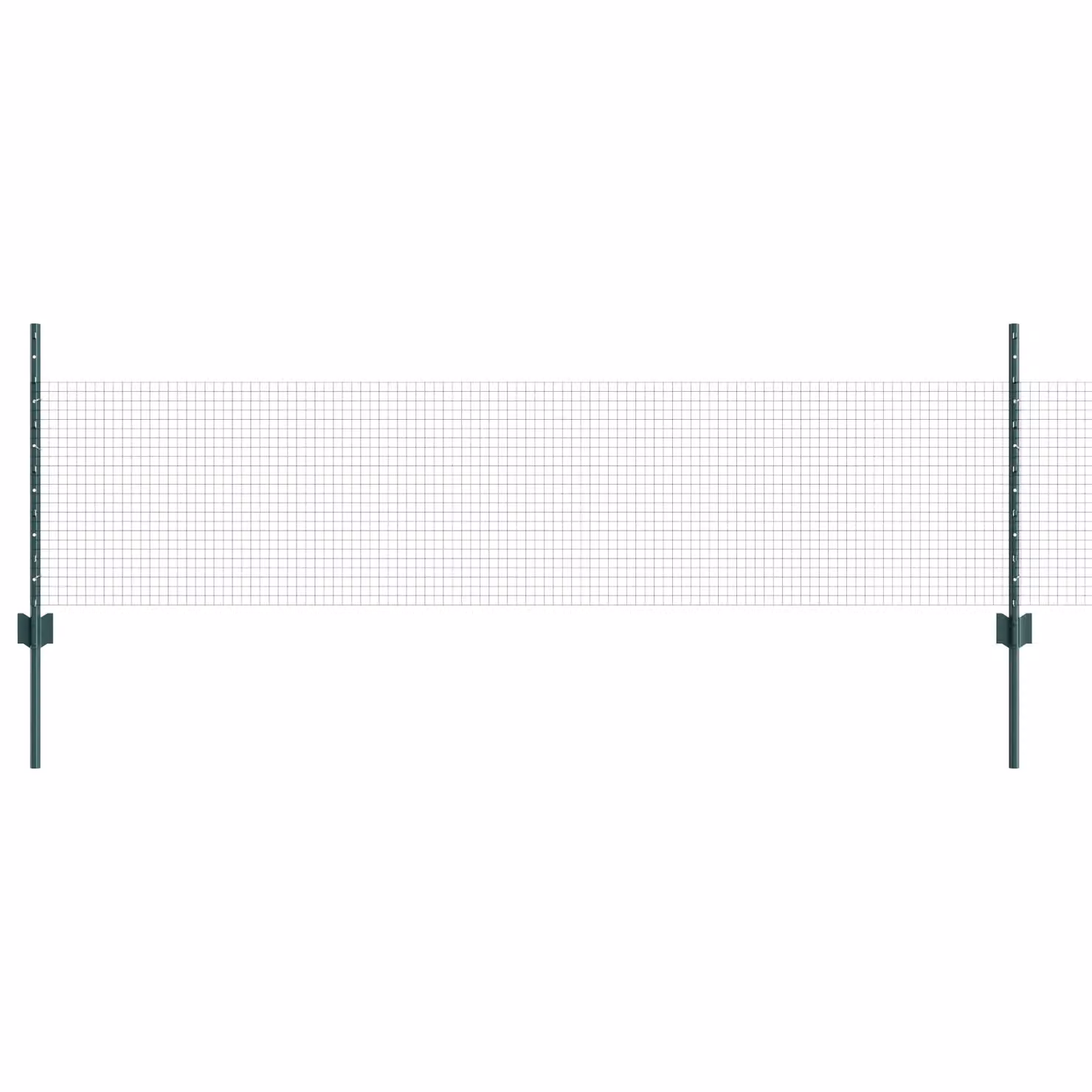 Berkfield Home Green Steel Welded Wire Fence with 22 U-Profile Posts, W: 0.5 m, L: 50 m – 2