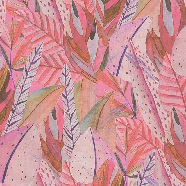 I Love Wallpaper Verdant Mirage Pink Botanical Floral Abstract Wallpaper