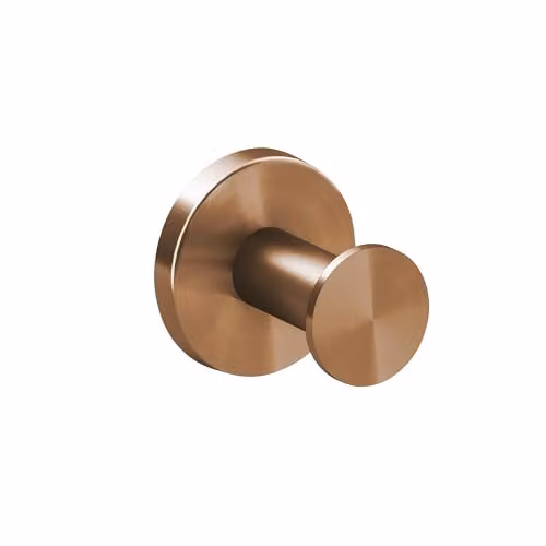 Cosmo Architect Sp Wall Hook in Brushed Copper Metal for Towels