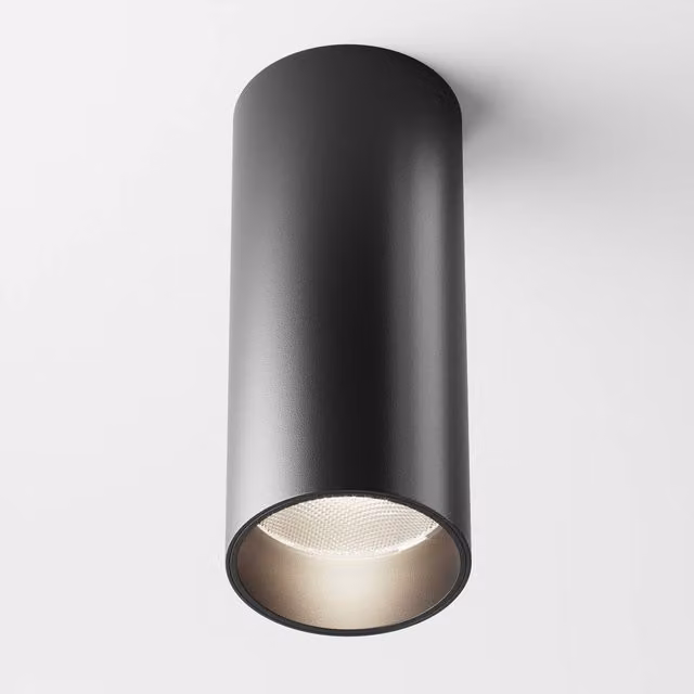 Maytoni FOCUS LED Surface Mounted Downlight, Black, 4000K, Dimmable