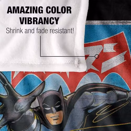 Warner Bros. Batman Robin Kanji Painted Super Soft Fleece Throw Blanket, Multicolour, W/D/H: 91 x 147 cm – 3