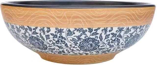 Berkfield Home Round Ceramic Countertop Basin, Multicolour, Diameter: 41 cm, Height: 14 cm – 1