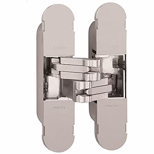 Loops Adjustable Medium Duty Concealed Cup Hinge in Polished Nickel, 100 x 22 mm