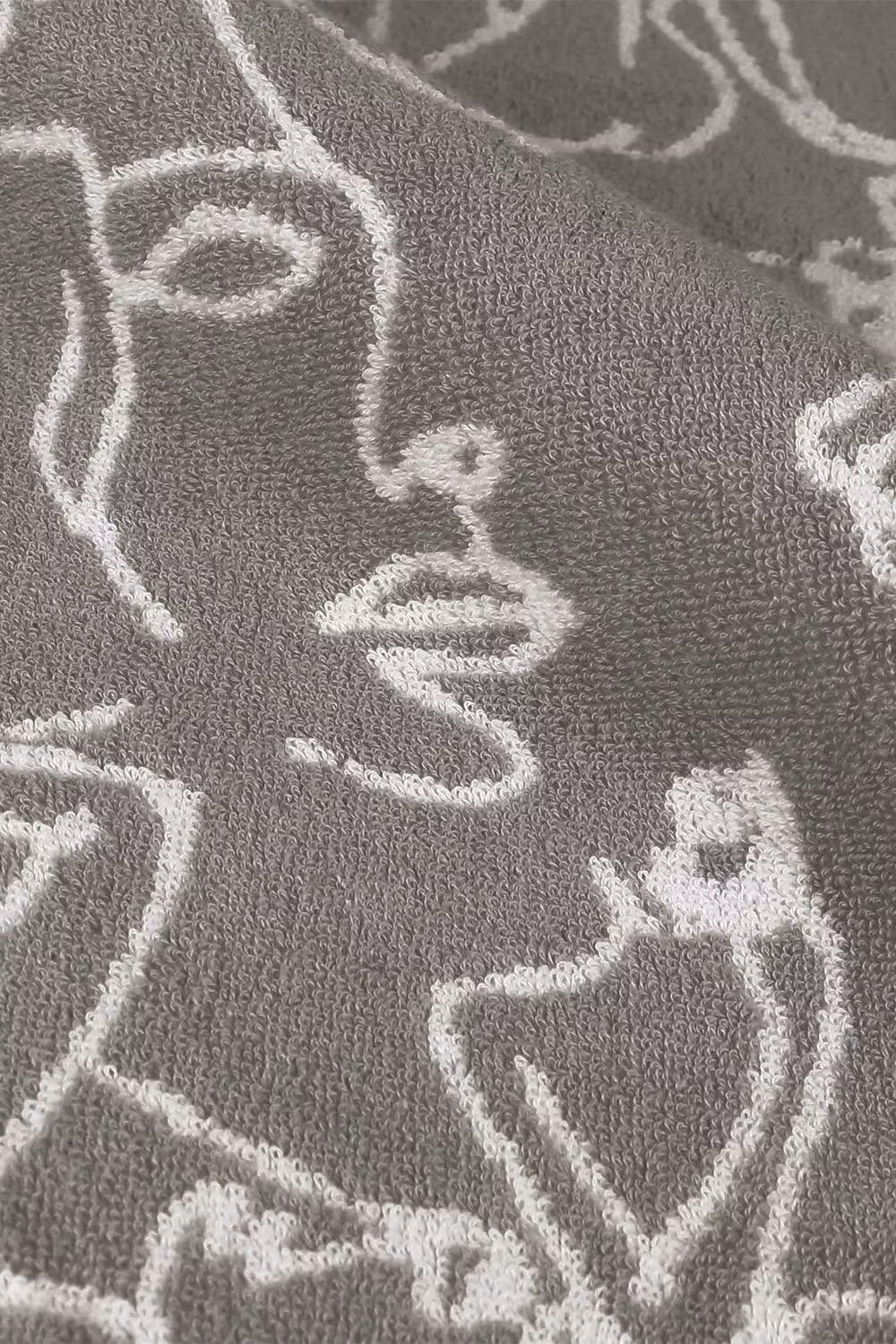 Furn Everybody Abstract Grey Cotton Jacquard 4-Piece Towel Bale – 2