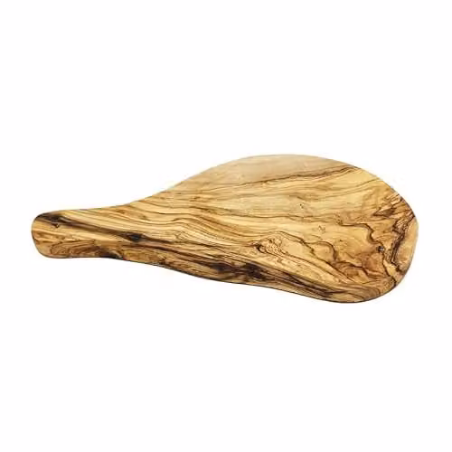 Verano Solid Olive Wood Rectangular Chopping, Carving and Serving Board with Handle, Brown and Gold, W: 26 cm, D: 12 cm – 1