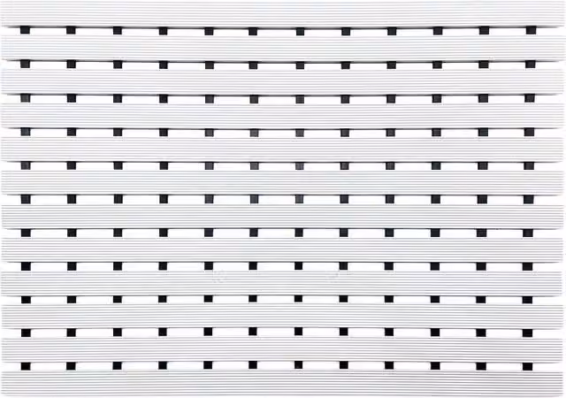 Nicoman Anti Slip PVC Duckboard Shower Mat in White, W: 61 cm, D: 43 cm – 1