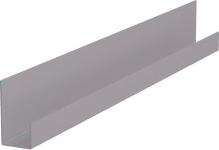Cembrit Aluminium End Profile for Fibre Cement Cladding, Granite Grey, 3m