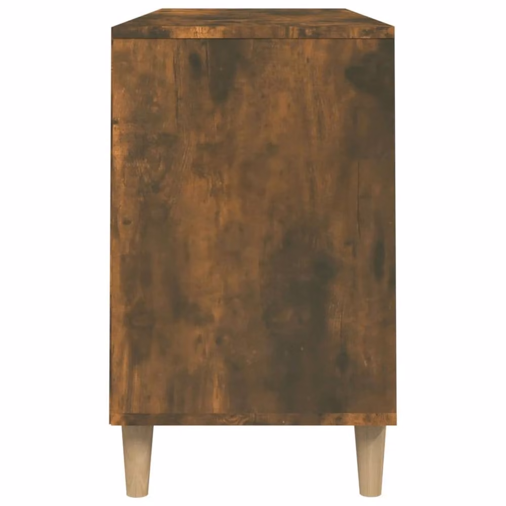 Berkfield Home Smoked Oak Shoe Cabinet in Brown, W/D/H: 102 x 36 x 60 cm – 4